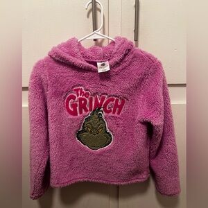 Pink Grinch Kids Fleece Hoodie